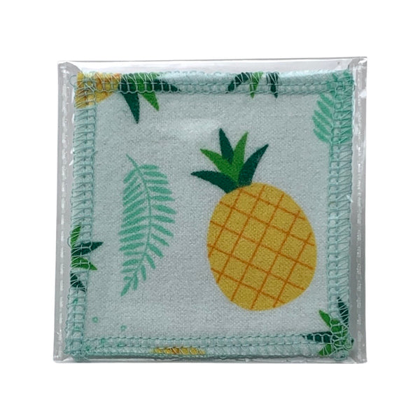 Pineapple Assorted Colors Face Cleansing 3x3 Square Cloths Filler Package, 1 per pack, Now available with Logo Sticker Option!