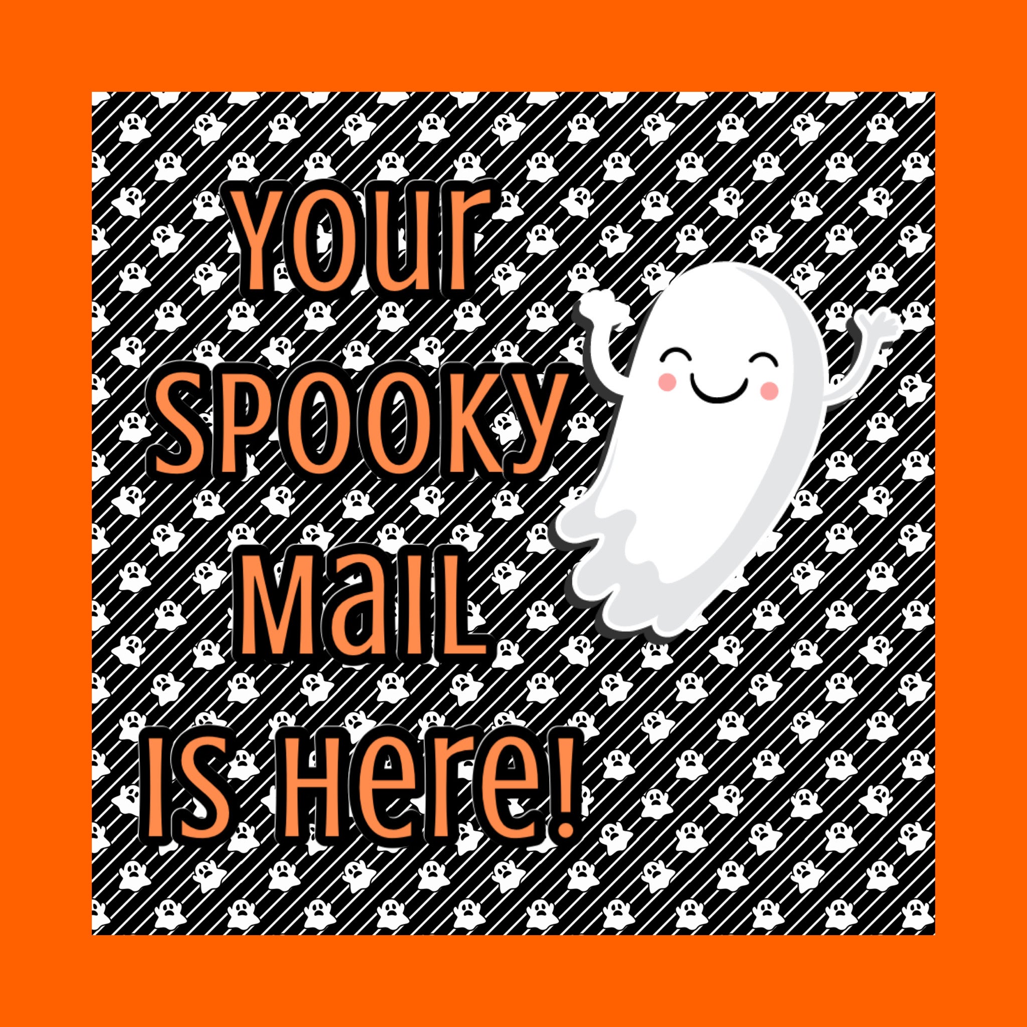 TGD Exclusive! Your Spooky Mail is Here! Halloween Ghost 2x2 Square Stickers, 25 stickers per pack