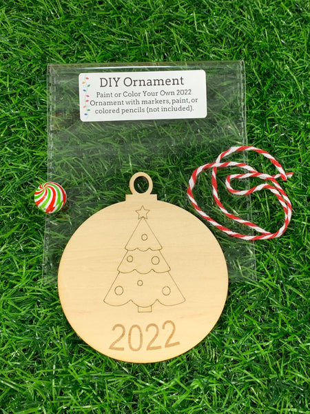 DIY Color Your Own 3.25" Wooden Ornament
