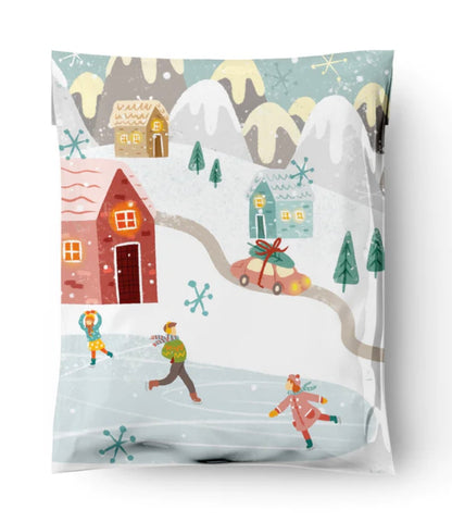 10x13 Winter Wonderland Poly Mailers, 20 per pack
