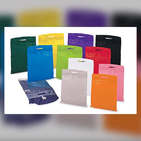12x15 Assorted Fun Colors Merchandise Bags, 24 per pack