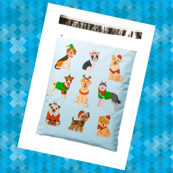 10x13 Puppy Dogs Designer Poly Mailers, Shipping Envelopes, Mailing Envelopes, 20 each