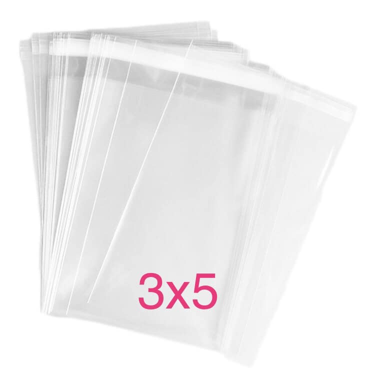 3x5 Clear Self Seal Bags